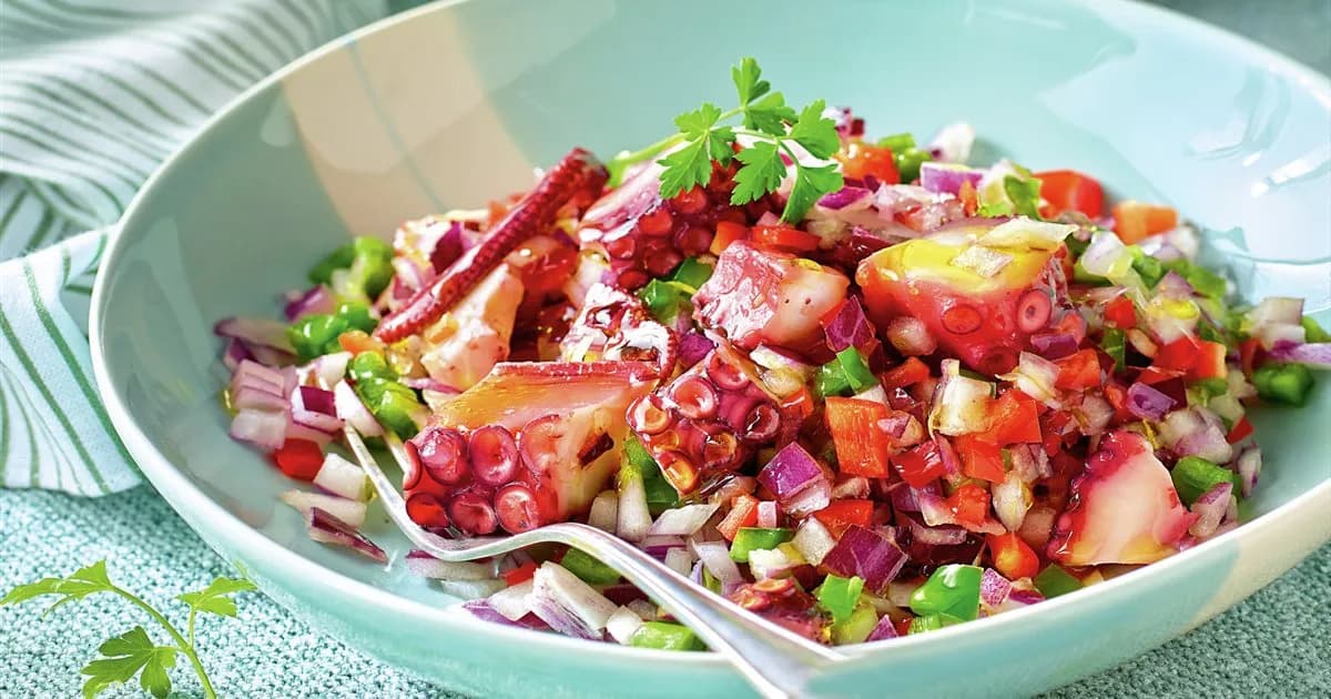 Receta auténtica de ensalada de pulpo andaluza que sorprenderá a todos